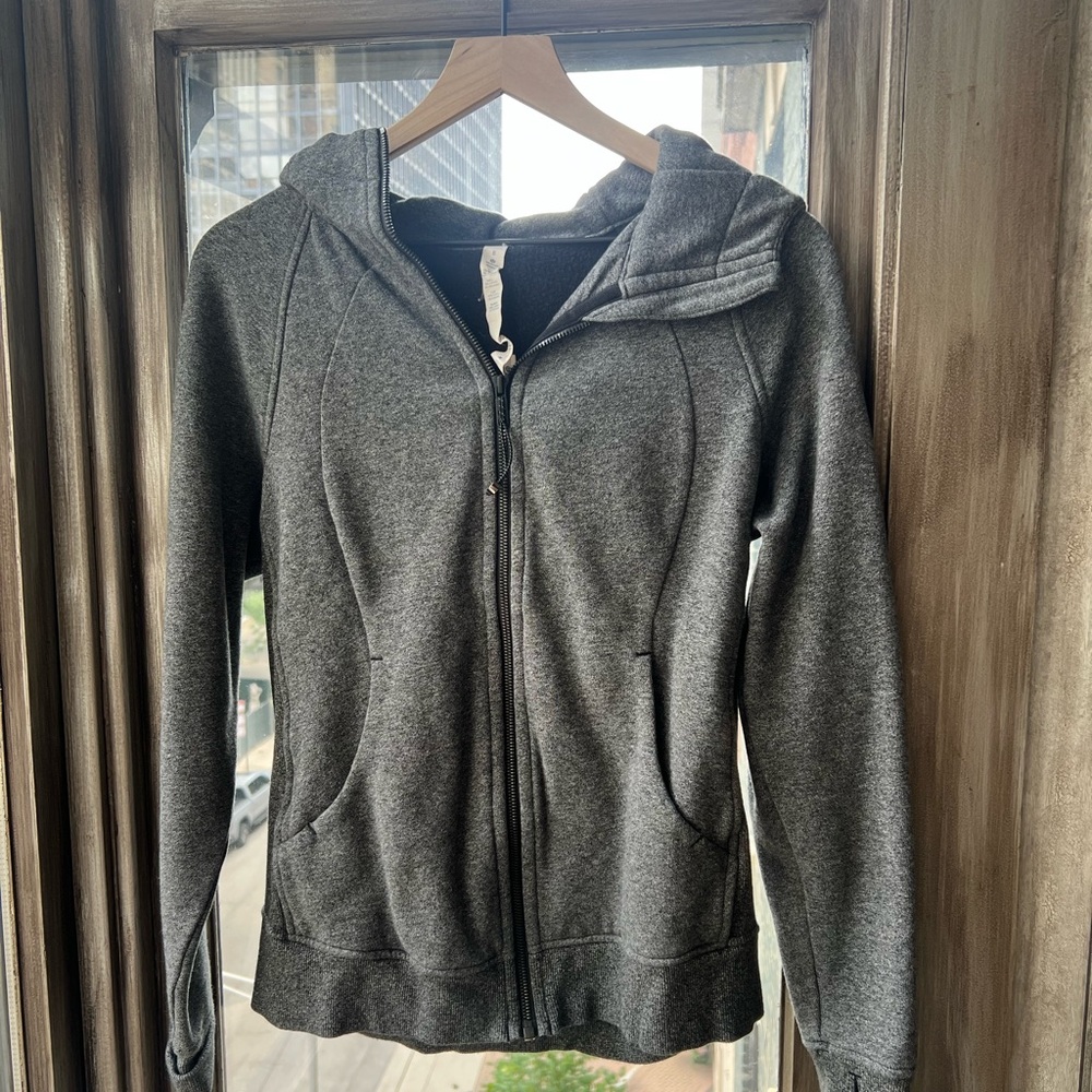 Lululemon Athletica Heathered Gray Zip-Up Sweatshirt